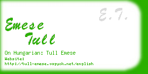 emese tull business card